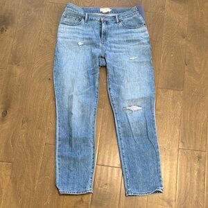 Hatch Light Blue Straight Leg Boyfriend Jeans - Sz 28